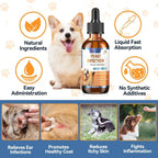 Natural Yeast Relief for Dogs - 60ml Liquid Formula