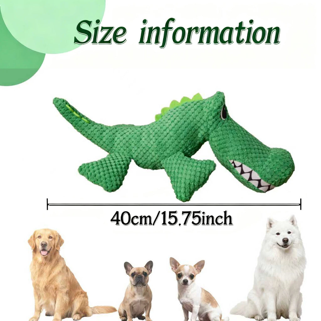 Dinosaur Plush Interactive Dog Toy with Sound