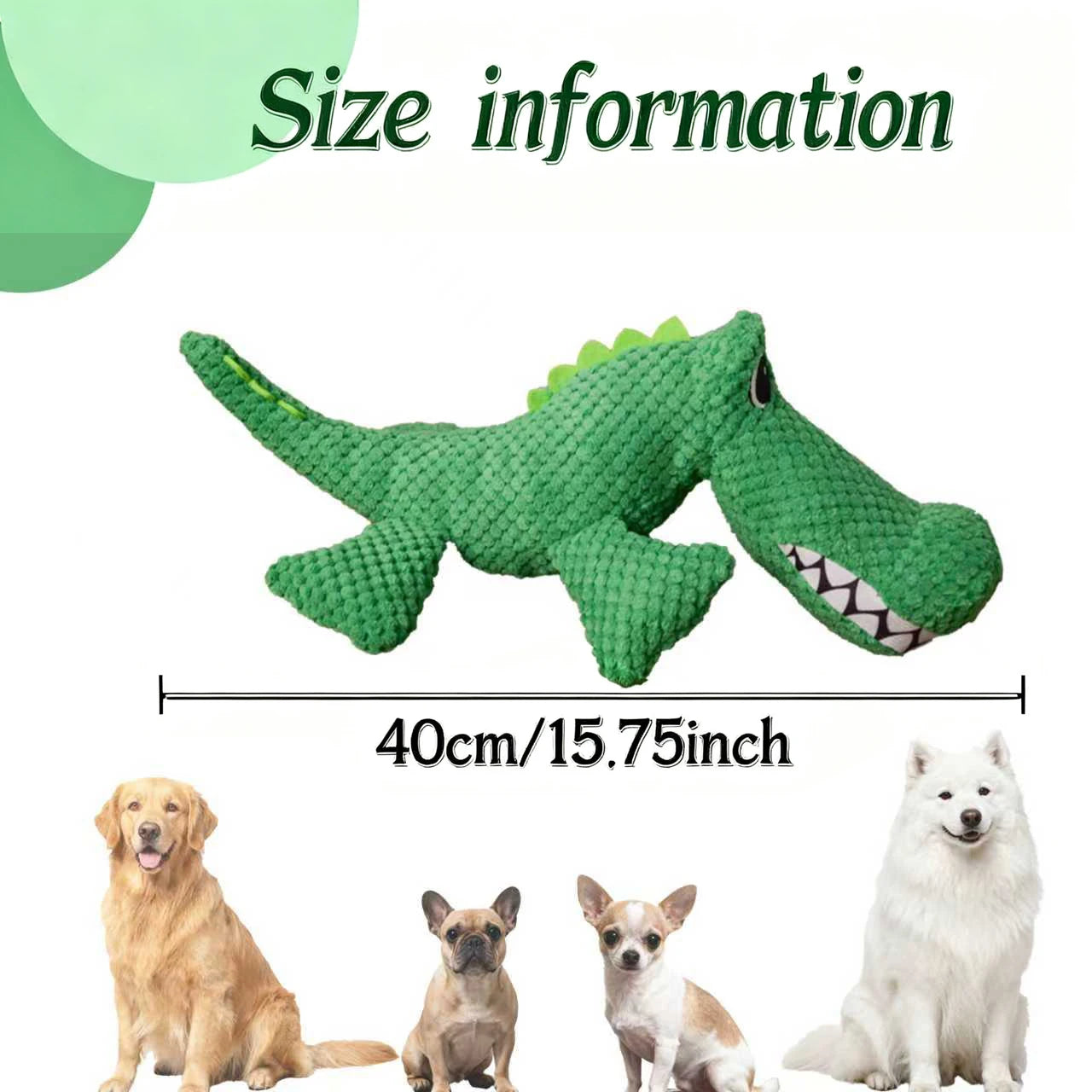 Dinosaur Plush Interactive Dog Toy with Sound