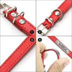 Personalized PU Leather Dog Collar for Small to Large Pets