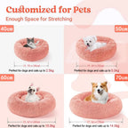 Plush Round Cat Dog Bed - Warm & Washable