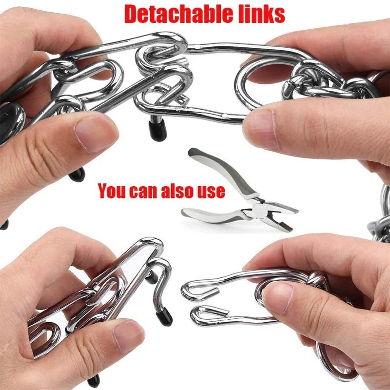 Stainless Steel Adjustable Dog Prong Training Collar