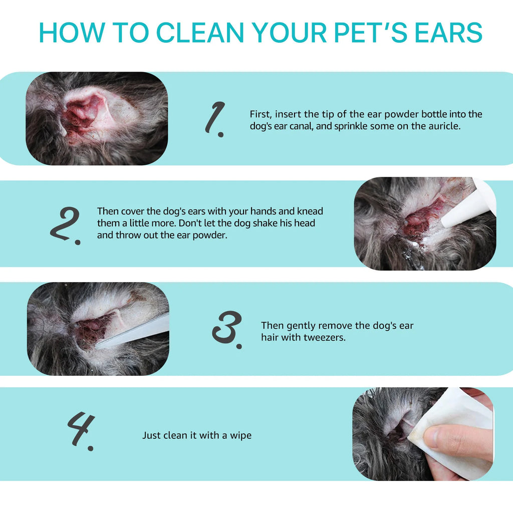 Pet Ear Powder for Dogs - Ear Hair Removal 30g