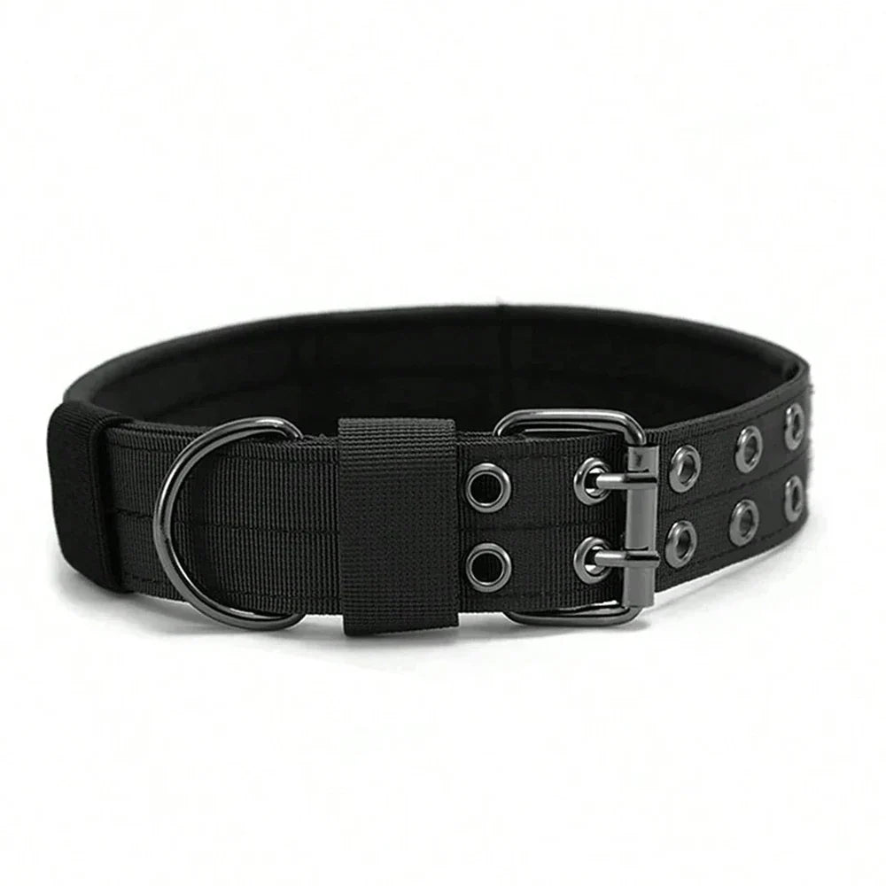 Durable Nylon Tactical Dog Collar for Medium Large Dogs