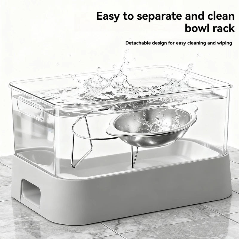 Stainless Steel Slanted Pet Bowl for Cats and Dogs