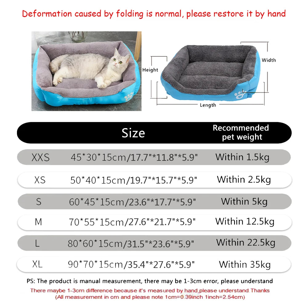 Large Cotton Dog Sofa Bed - Washable & Waterproof