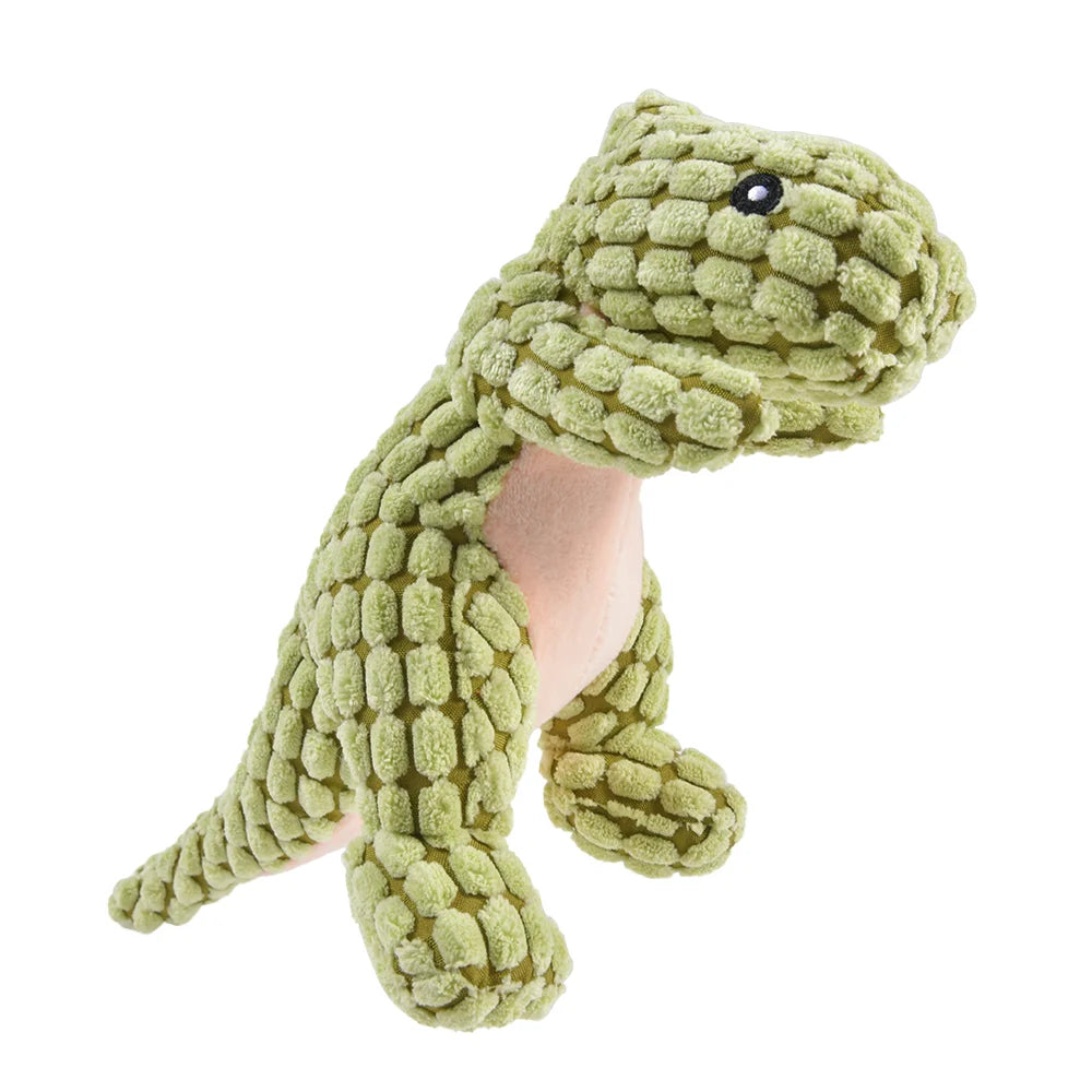 Plush Chew Toys for Small Dogs - Fleece Dinosaur